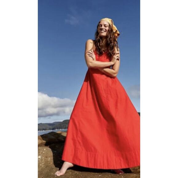 FREE PEOPLE RED BEACSIDE TIDE DRESS - Picture 1 of 6